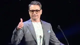 Robert Downey Jr. Accepts Disney Legends Award at Disney D23 Expo in Anaheim 2019