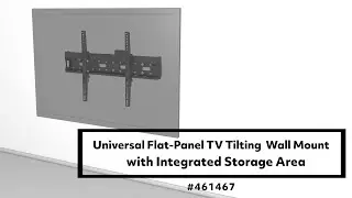 Manhattan Universal Flat-Panel TV Tilting Wall Mount with Integrated Storage Area