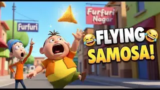 Motu’s Flying Samosa 😂🍔 | Funny Cartoon Story for Kids | Motu Patlu Style