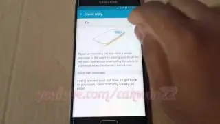 Android : How to enable or disable edge quick reply in Samsung galaxy s6 edge