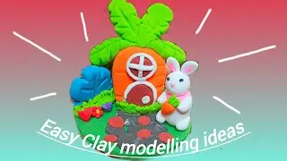 How to make Clay Rabbit Garden/How to make Clay animals /#claymodellingideas #simpleclayartforkids