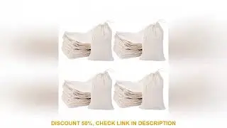 200 Pack Cotton Muslin Bags Sachet Bag Multipurpose Drawstring Bags for Tea Jewelry Wedding Party Fa