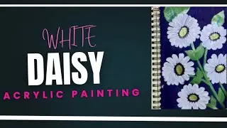 Easy Daisy flower painting tutorial | Acrylic painting