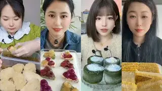 ASMR ICE EATING CRUNCHY CRUSH PASSION FRUIT STICKY ICE