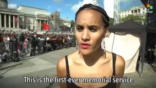 Hundreds Hold Memorial for Victims of Slave Trade, UK, London.