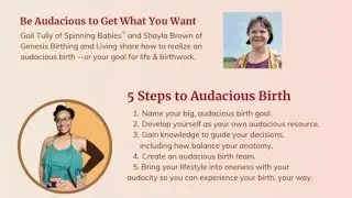 Be Audacious in Birth&hellip;
