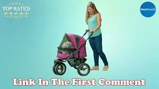 Pet Gear NO Zip Dual Pet Stroller 5 Star Zipperless Plush All Terrain