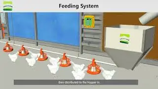 Poultry Ground Farming Technology | Watering and Feeding Line Automation | 3D Demonstration