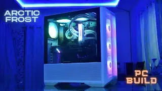 2025 Arctic Frost White Gaming PC Lian Li Cabinet Ryzen 5600x Build Timelapse B550 Gaming Streaming