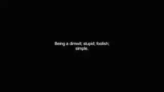 dimwitted video Dictionary meaning and pronunciation