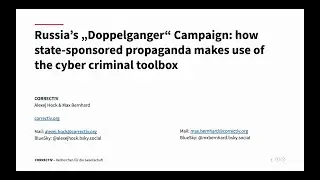 38C3 - identity theft, credit card fraud and cloaking services &ndash; how state-sponsored propaganda make