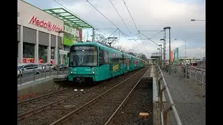 [100 Meter U-Bahn] VGF Bombardier Flexity Swift U5-100 auf der U4 in Frankfurt Enkheim