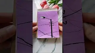 Aesthetic Purple Sunset Painting 🌅✨ Relaxing Mini Art #Shorts