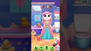 Imitate fat tummy Angela Turning on the Super Powerful Fan | My Talking Angela 2 In Real Life #1