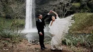 EPIC Waterfall Elopement at Silver Falls in Oregon