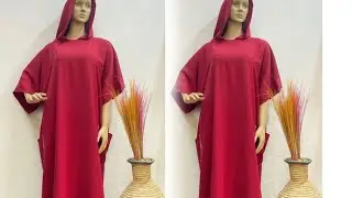 How  to cut and sew  bubu gown with hoodie 