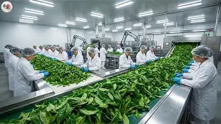 Inside the Factory: Green Tea Brewing & Bottling Line (Full Process)