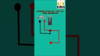 7812 IC regulator IC Pinout #shorts #connection #experimnent #electrical