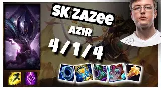 ZaZee Azir 11.3 Gameplay Challenger S11 Mid (4/1/4) - EU