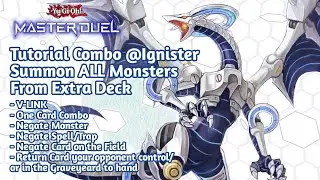 Tutorial @Ignister V-LINK one card combo Summon All Extra Deck Monsters - Master Duel
