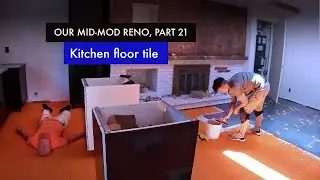Tile time! Installing kitchen floor tile, using the Schluter DITRA PS and Ryobi cordless tile saw.