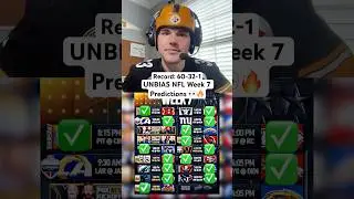 UNBIAS NFL Week 7 Predictions 👀🔥 #shorts