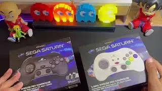 Sega Saturn Wireless PRO Controller by Retrobit Special Unboxing - Black and White colors - Mando
