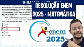 ENEM 2025 MATEM&Aacute;TICA - O cortisol &eacute; um horm&ocirc;nio produzido pelas gl&acirc;ndulas adrenais e pode ser