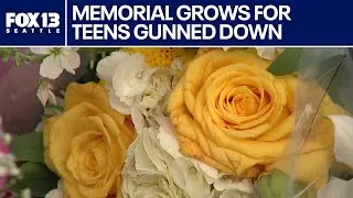 Memorial grows in Rainier Beach after two teens killed in bus stop shooting
