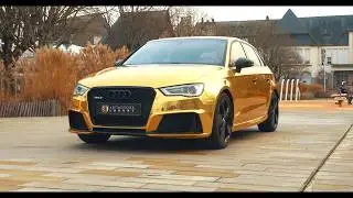 Audi RS3 en OR ! Total covering Avery Gold Chrome RS3 4K