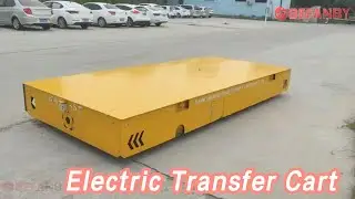 Flatbed Electric Transfer Cart Trolley 30T Steerable For Handling
