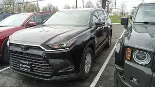 2025 Toyota Grand Highlander XLE AWD Midnight Black Metallic Grey Softex Heated Seats No Moonroof Qi