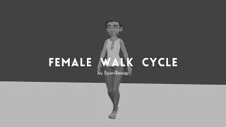 FEMALE WALK CYCLE - BLENDER