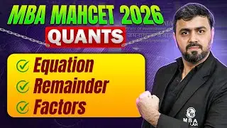 MBA MAHCET Preparation 2026  | Equation , Remainder & Factors | MBA Wallah