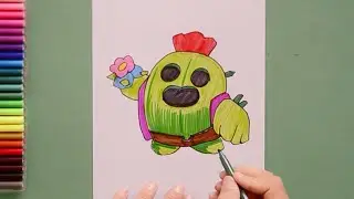 How to draw Spike - Brawl Stars Character