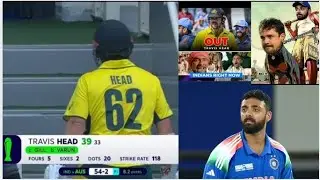 Travis head OUT! | Ind vs Aus | Semifinal 1 | Funny memes 😂
