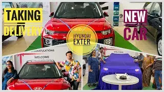 Taking Delivery of Brand new Hyundai Exter! Variant - Fiery Red SX(O) AMT!