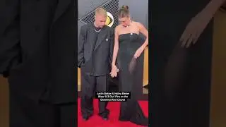 Justin & Hailey Bieber Wear &lsquo;ICE Out&rsquo; Pins on the Grammys Red Carpet