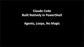 Код Клода: создан нативно в PowerShell (агенты, циклы, без магии)
