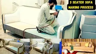 3 seat sofa making tutorial step by step | best 3 seater sofa | latest sofa designs | 3 seater 🛋