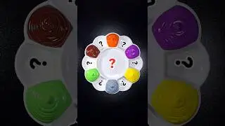 🌈 Mix Orange + Violet + Yellow + Silver + Lime + Brown = ? #colormixing #satisfying #short