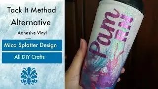 Tack It Method Alternative Glitter Tumbler Using Mica Powder on Stainless Steel Cup
