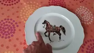 Custom Printed Gold Rimmed Scalloped Plates