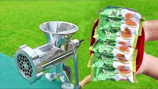 EXPERIMENT DUPLEX BISCUIT vs MEAT GRINDER | CREAM BISCUIT