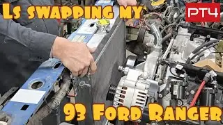 Pt 4 of Ls swapping my Ford Ranger,  Radiator and accessory mounts 