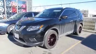 HILLYARDS RIM LIONS 2015 NISSAN ROGUE AWD RIDING ON CUSTOM 17 INCH BLACK & RED RIMS & TIRES