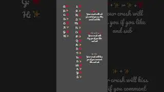 Find Your Crush's Initial #love #crush #initials