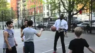 Dwyane Wade Takes On Kids In Pickup Game