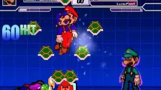 MUGEN Battle#4 Crazy Red_plember2(1P) vs Weber Viorel LuigiFan1 MarioFan1 ONEIL SYVIC & Dark Luigi8
