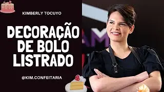 Decora&ccedil;&atilde;o de Bolo Listrado Com Buttercream - Aprenda o Passo a Passo (T&eacute;cnica Linda) Kim Confeitaria